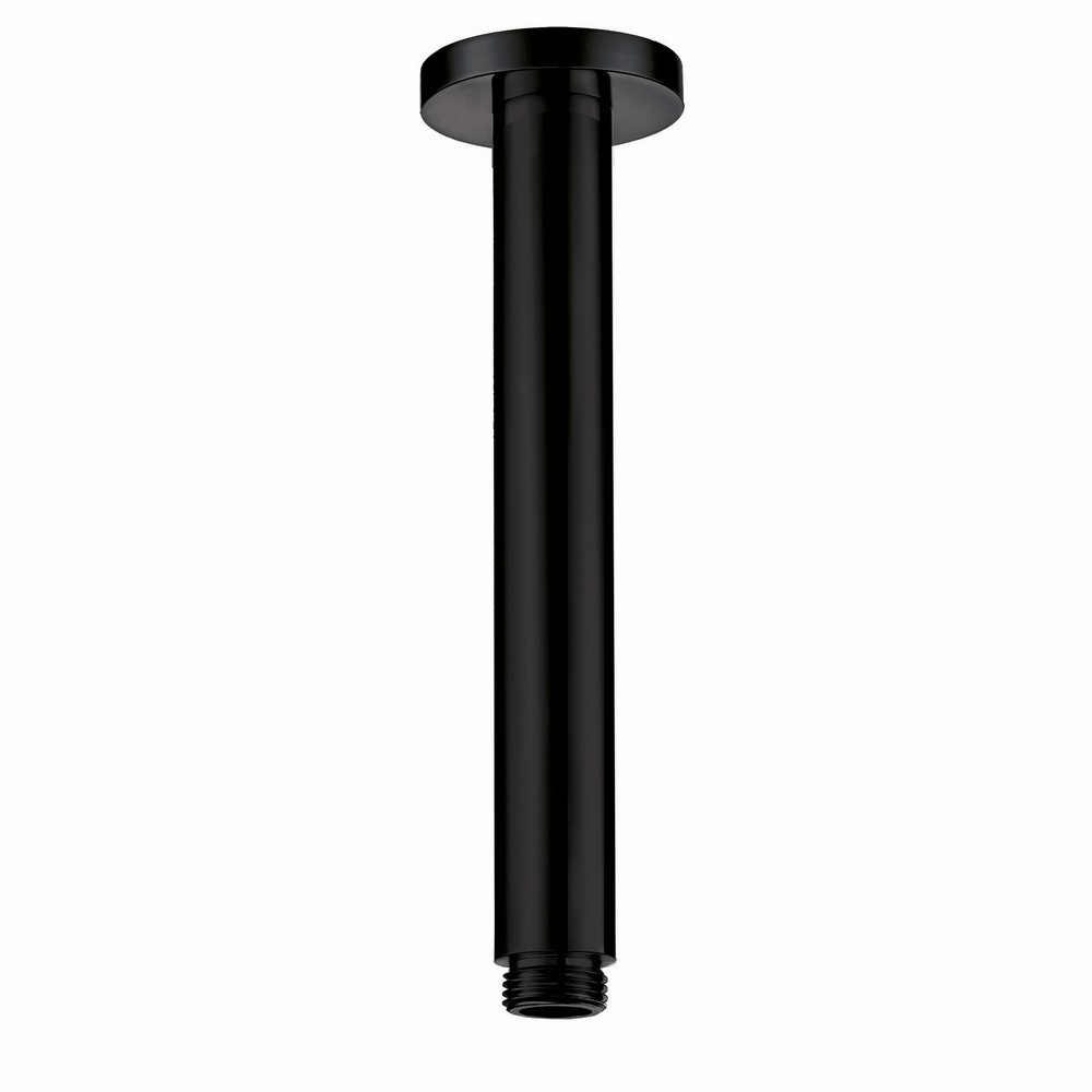 Scudo Rounded Ceiling Mounted Shower Arm in Black