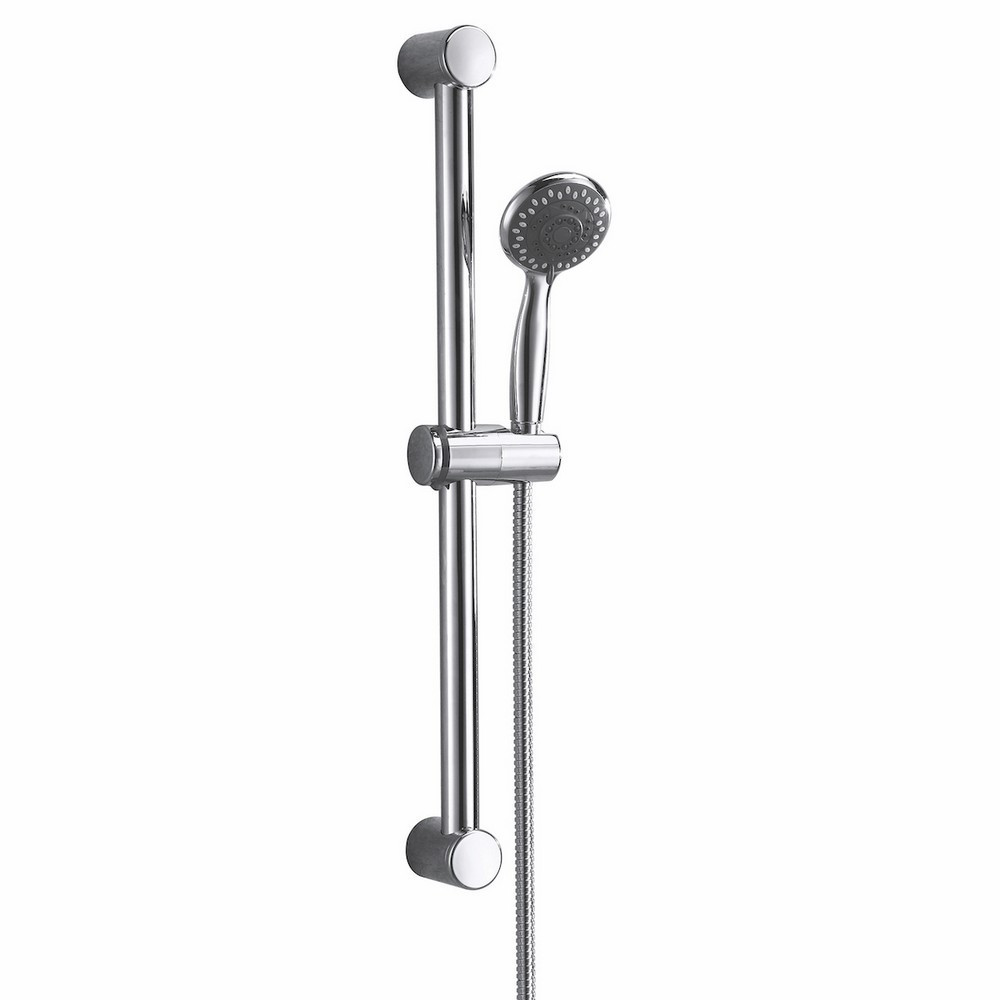 Scudo Rounded Riser Rail Kit with Multi Function Handset in Chrome