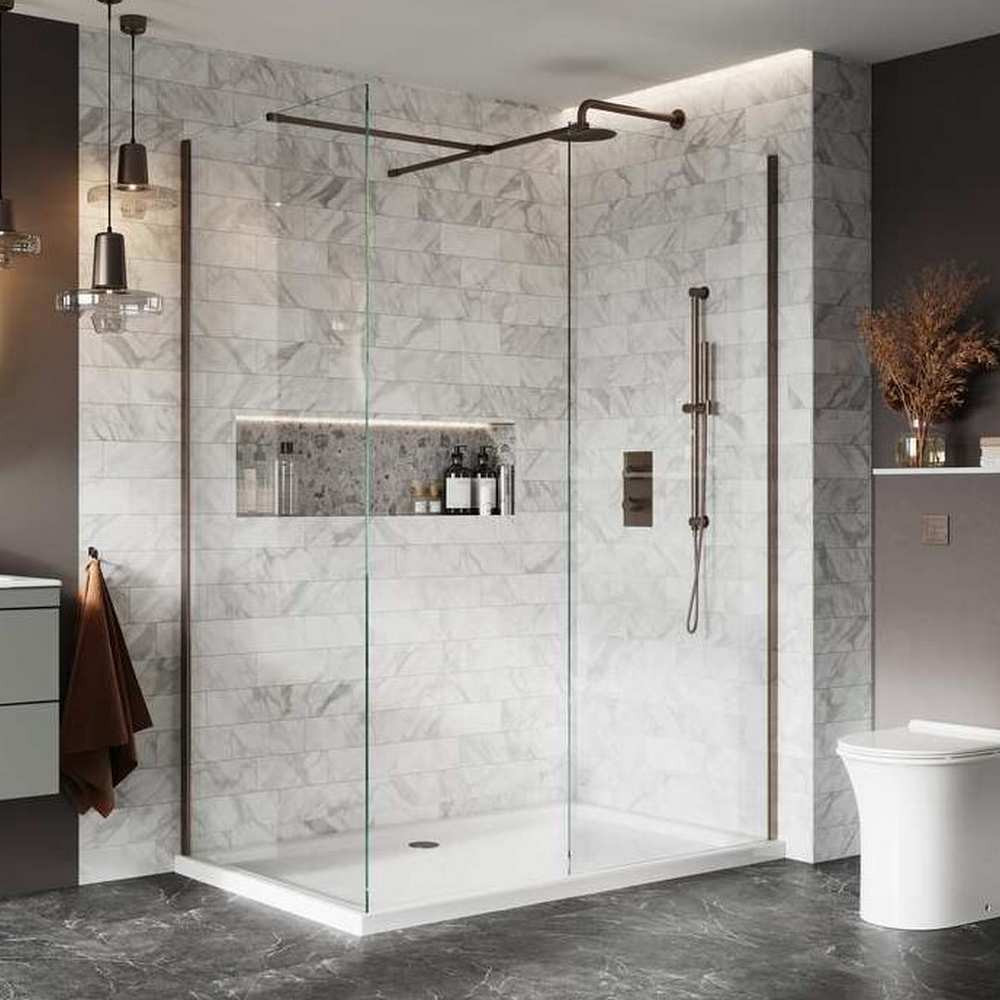 Scudo S8 700mm Bronze Wetroom Panel