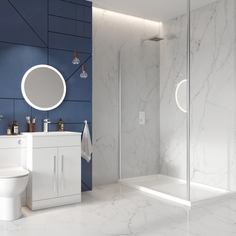 Scudo S8 1000mm Chrome Wetroom Panel