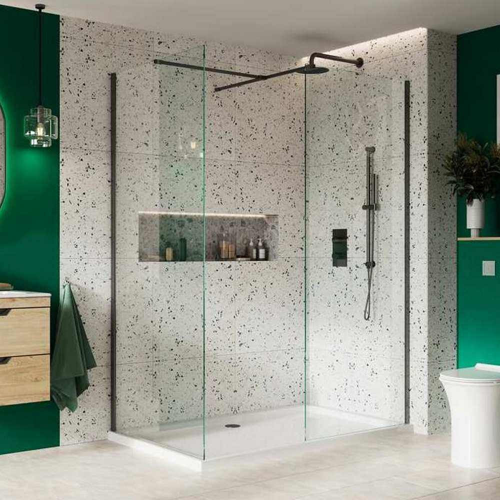 Scudo S8 700mm Gunmetal Wetroom Panel