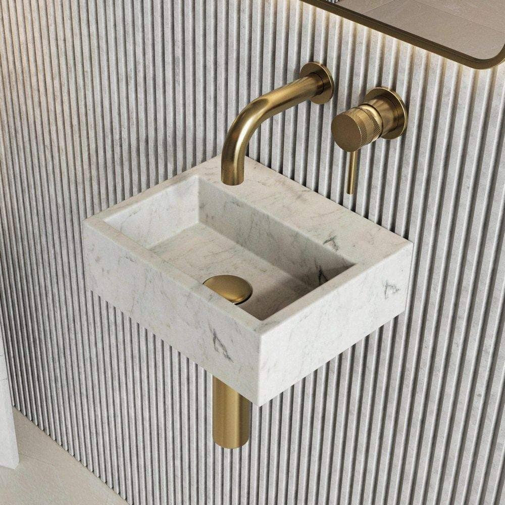 Scudo Sanctuary Venato Carrara Cloakroom Wall Hung Marble Basin