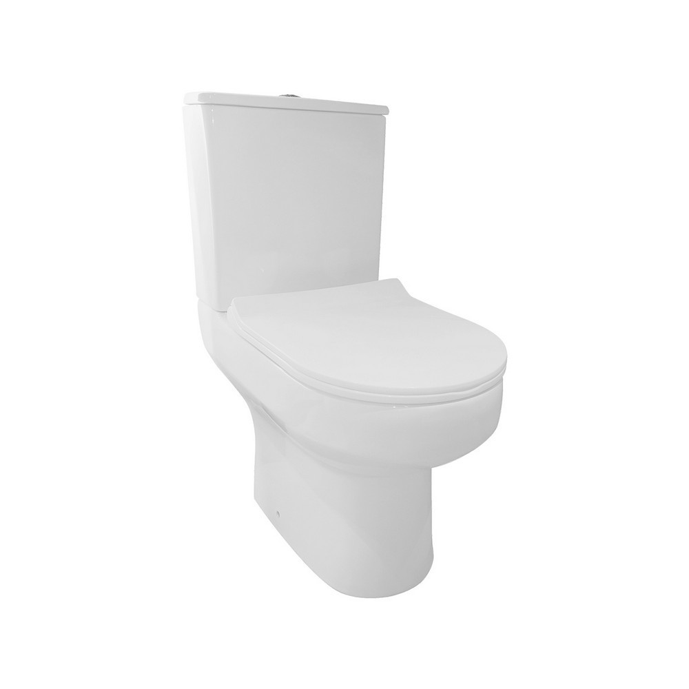 Scudo Spa Rimless Open Back Pan with Cistern & Soft Close D Shape Seat (1)
