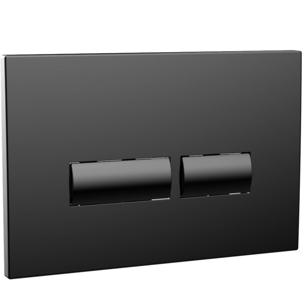Scudo Square Black Dual Flush Button