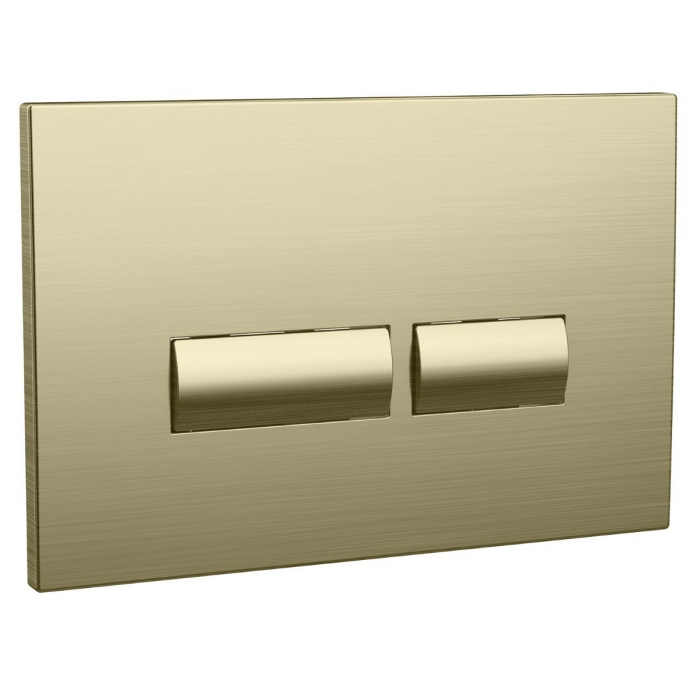 Scudo Square Brushed Brass Dual Flush Button