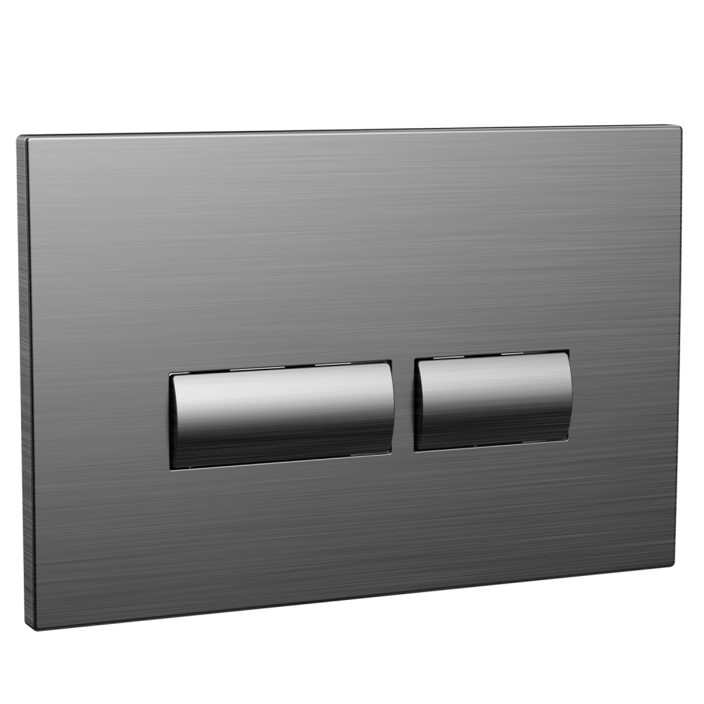 Scudo Square Gunmetal Dual Flush Button