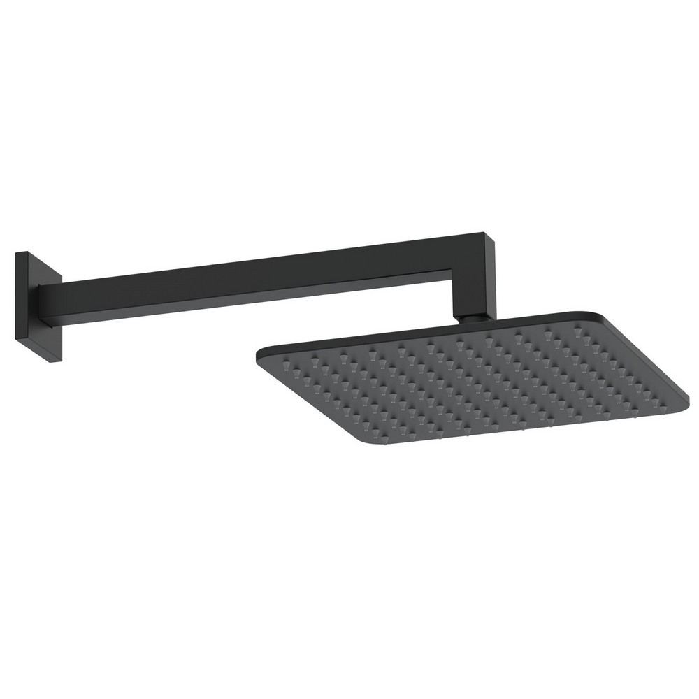 Scudo Square Shower Arm and Head in Matt Black
