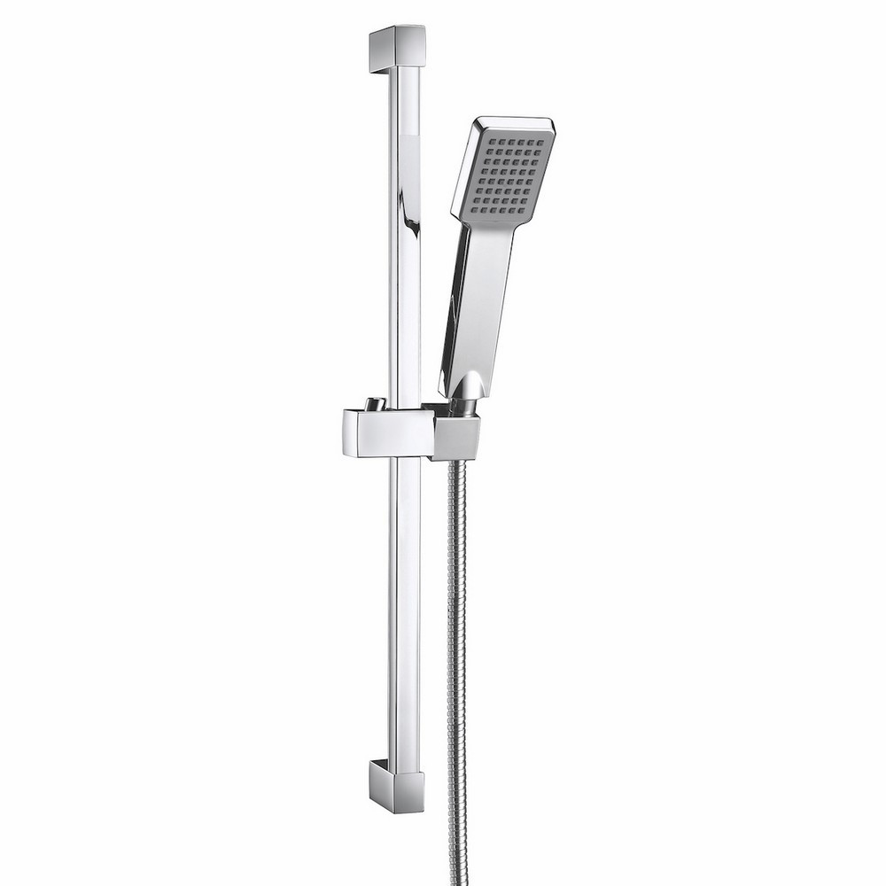 Scudo Squared Riser Rail Kit with Single Function Handset in Chrome