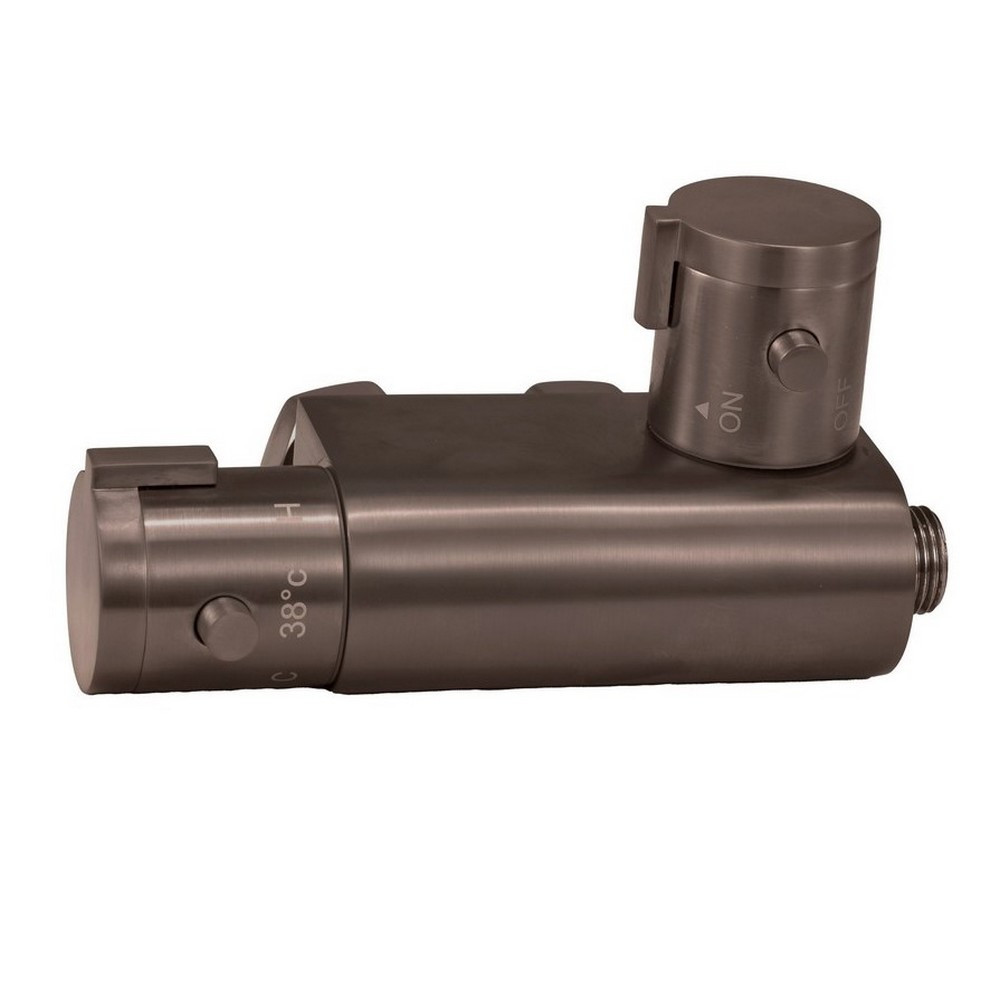 Scudo Thermostatic Douche Vertical Valve in Brushed Bronze