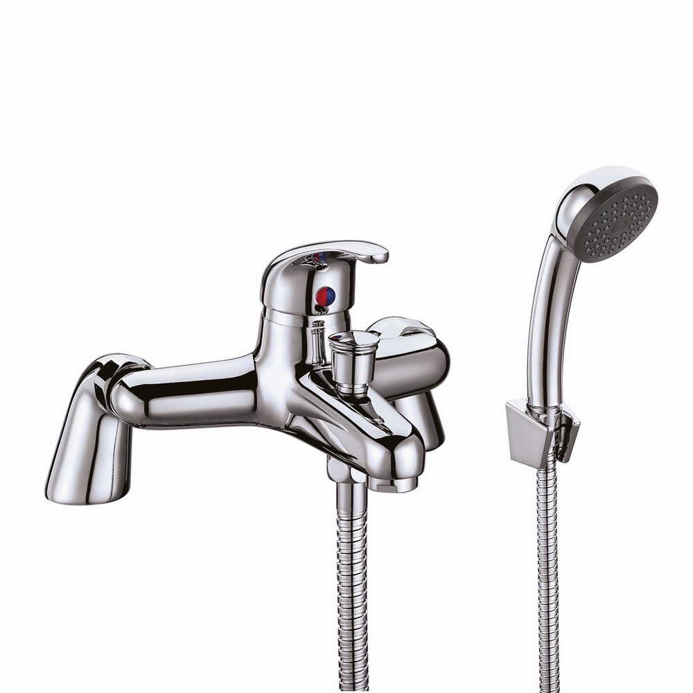 Scudo Tidy Bath Shower Mixer with Kit and Bracket in Chrome