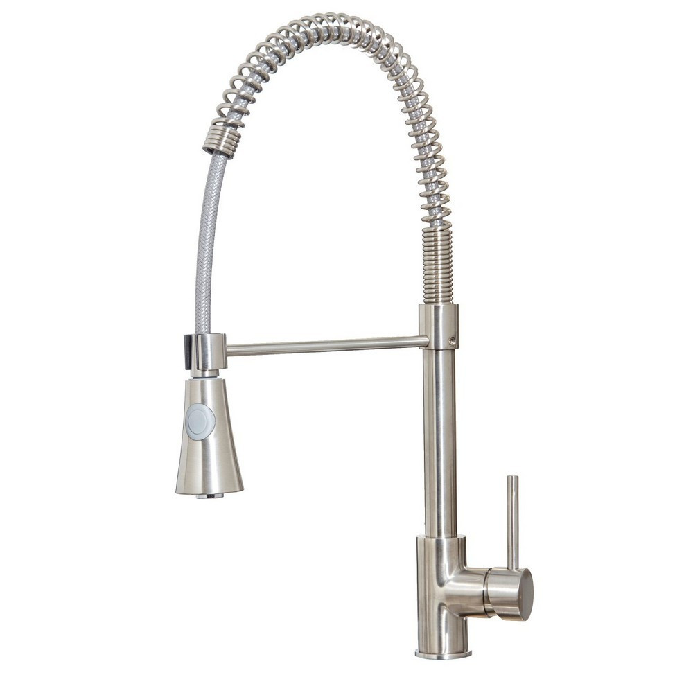 Scudo Tirare Brushed Nickel Kitchen Tap with Pull Out Spray (1)