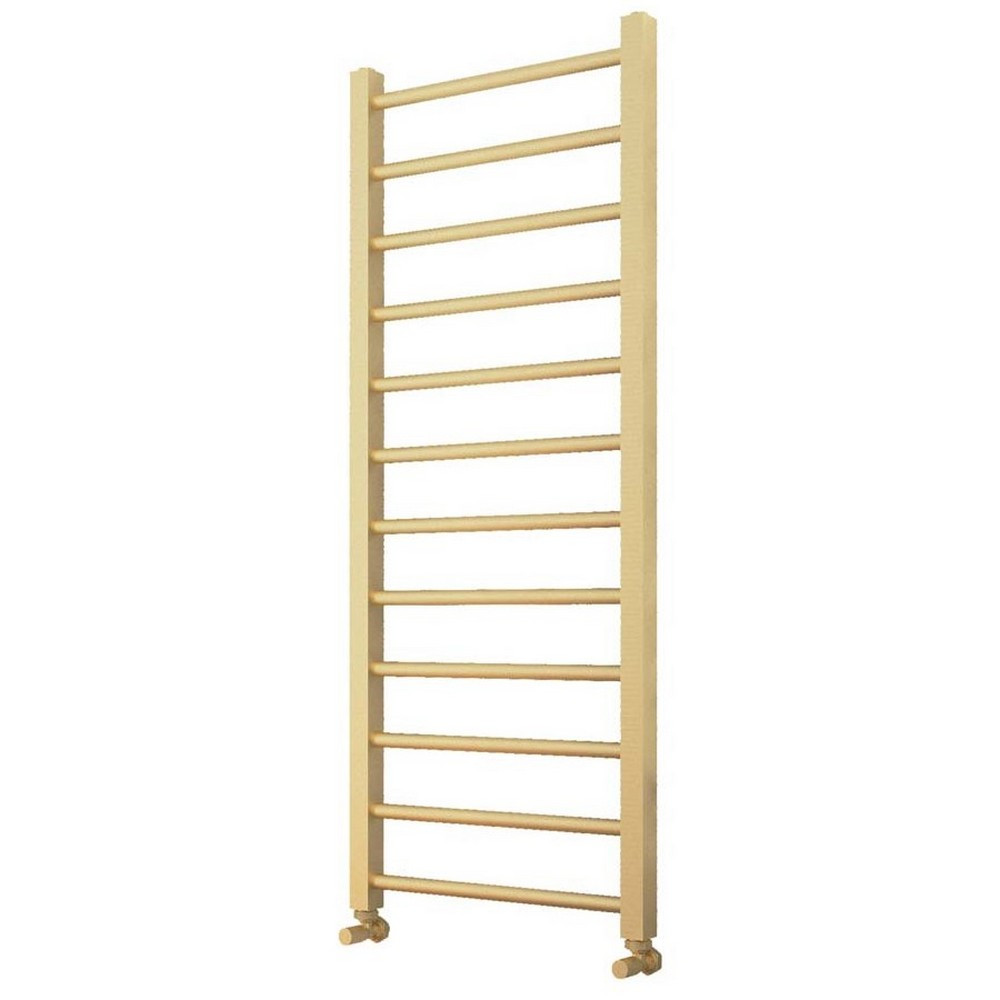 Scudo Vibe 500 x 1200mm Towel Radiator in Brushed Brass (1)