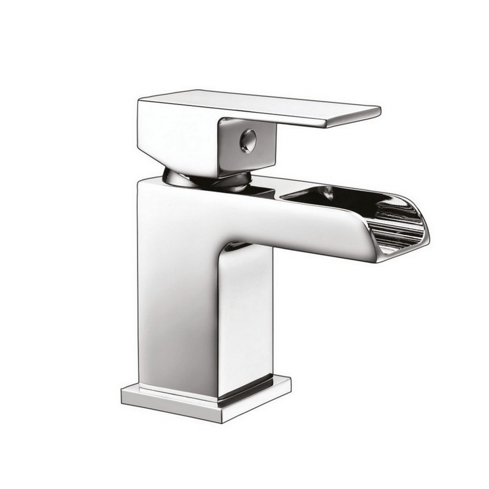 Scudo Victoria Mini Mono Basin Mixer with Push Waste in Chrome