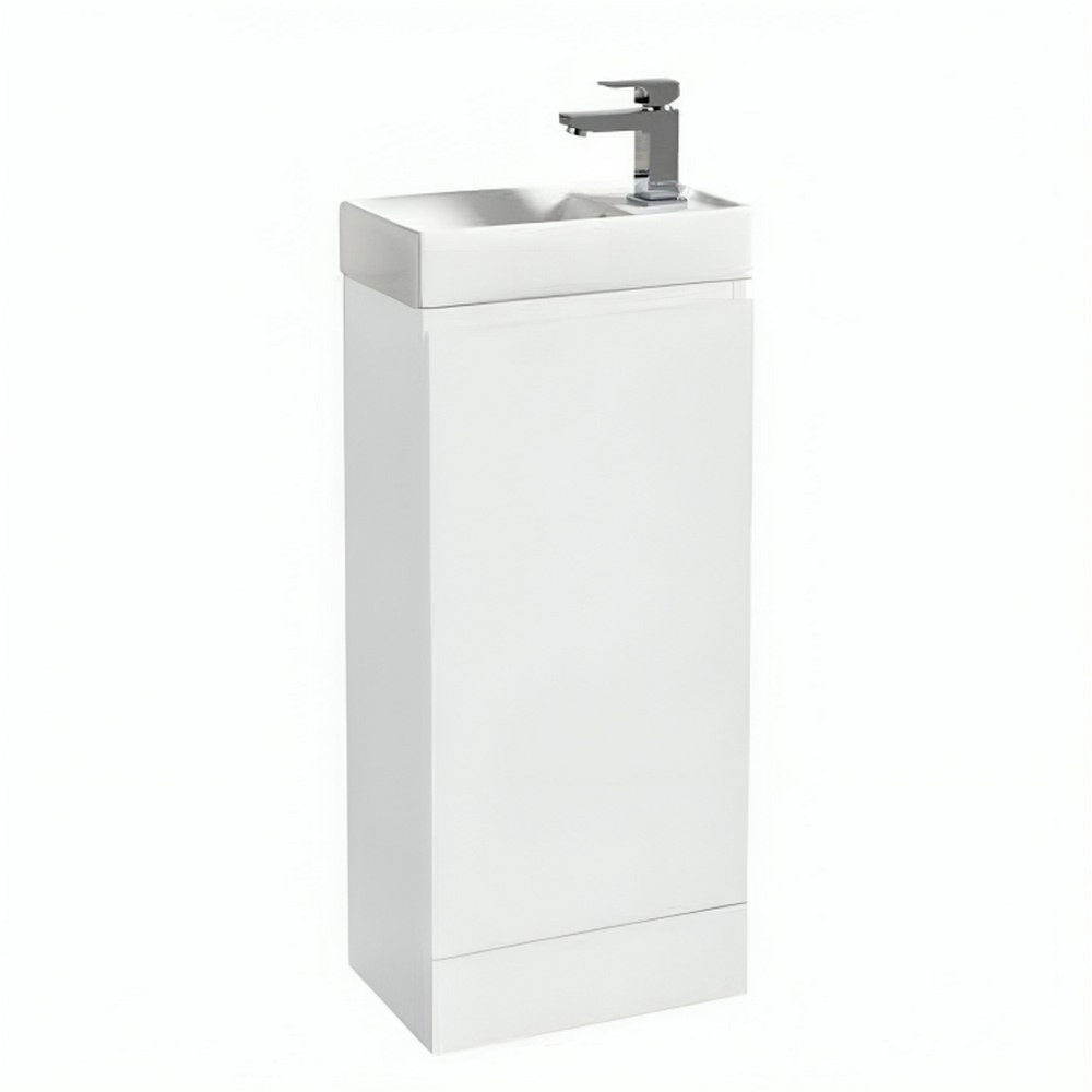 Scudo Waterguard 400mm Gloss White Cloakroom Vanity Unit and Basin