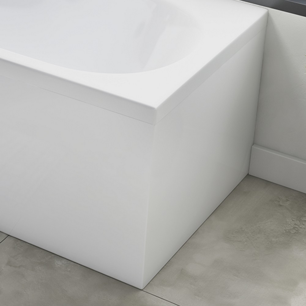 Scudo Waterproof 800mm End Bath Panel in Gloss White (1)