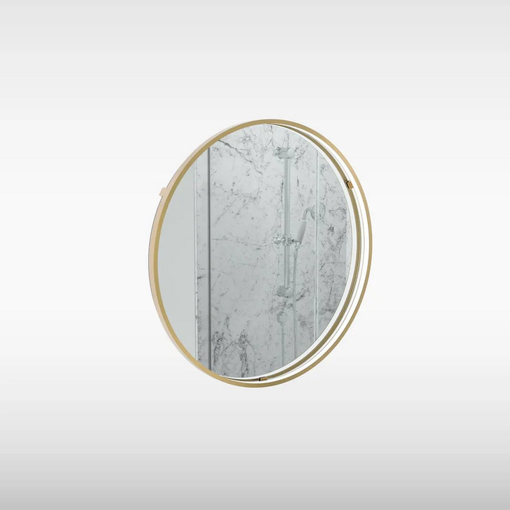 Sensio Aspect Round 600mm Brushed Brass LED Bathroom Mirror