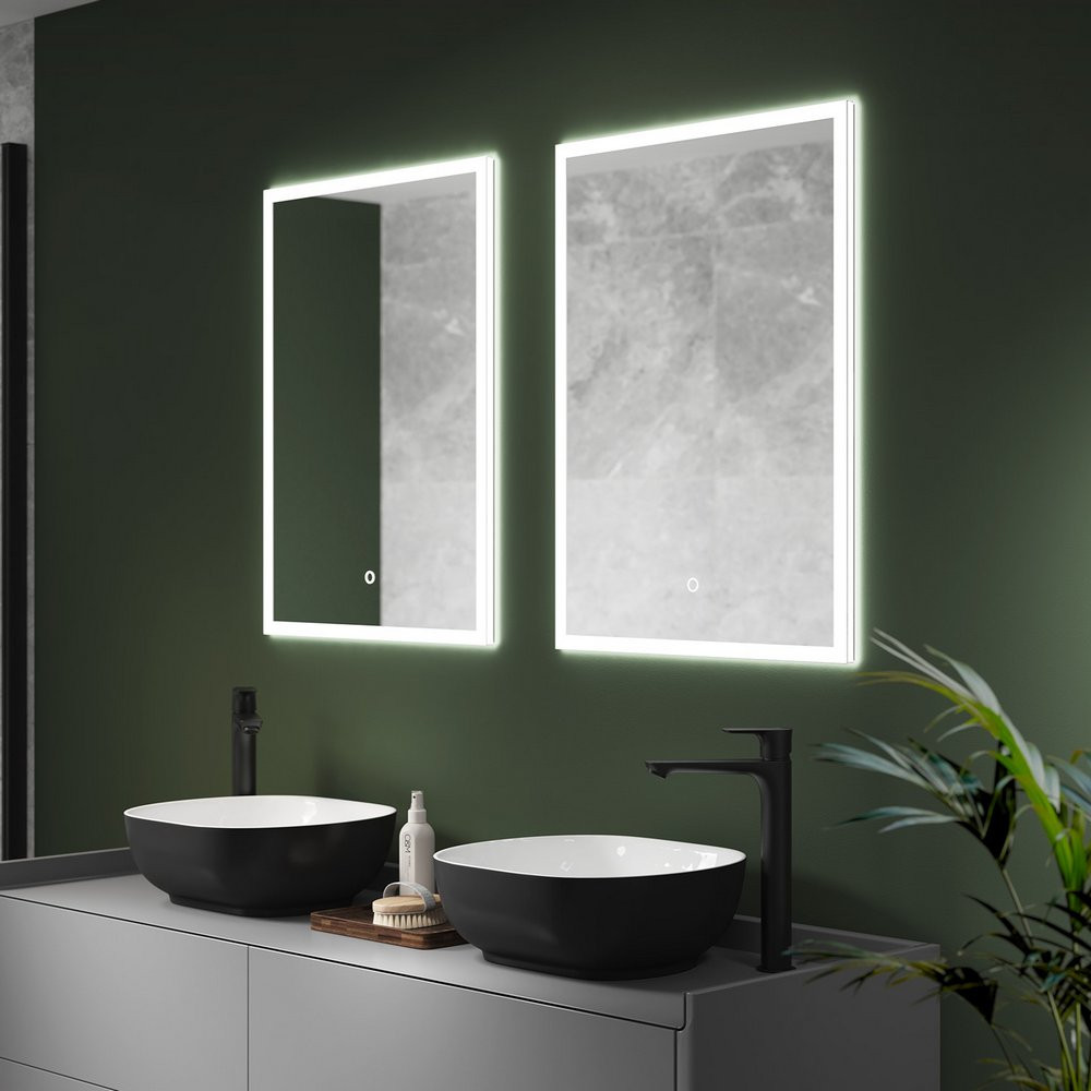 Sensio Eclipse Single Door Illuminated LED Cabinet in Black