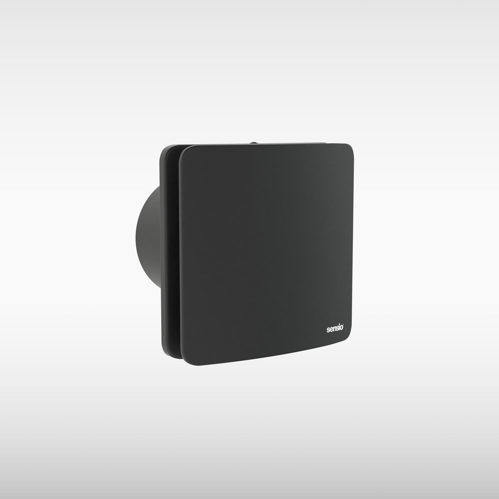 Sensio Rubi 100mm Black Wall Ventilation Fan