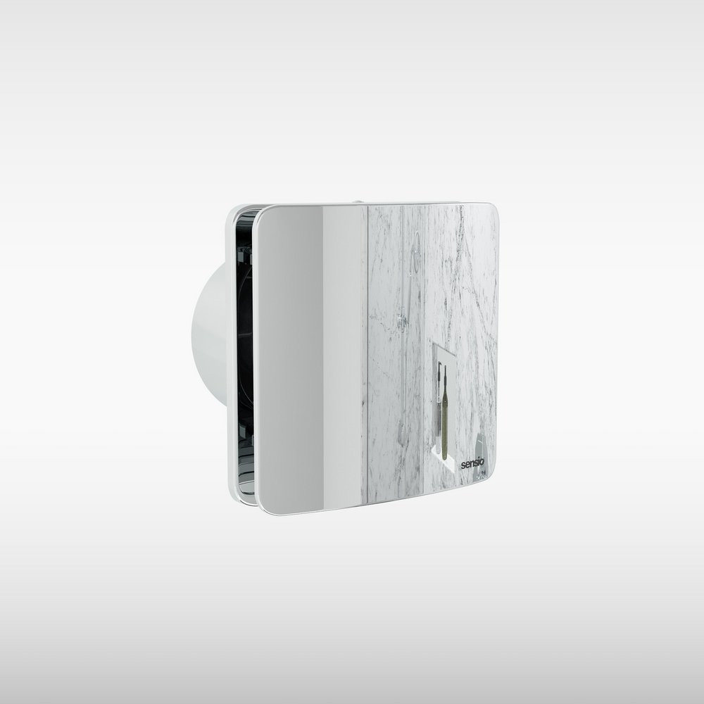 Sensio Rubi 100mm Chrome Wall Ventilation Fan