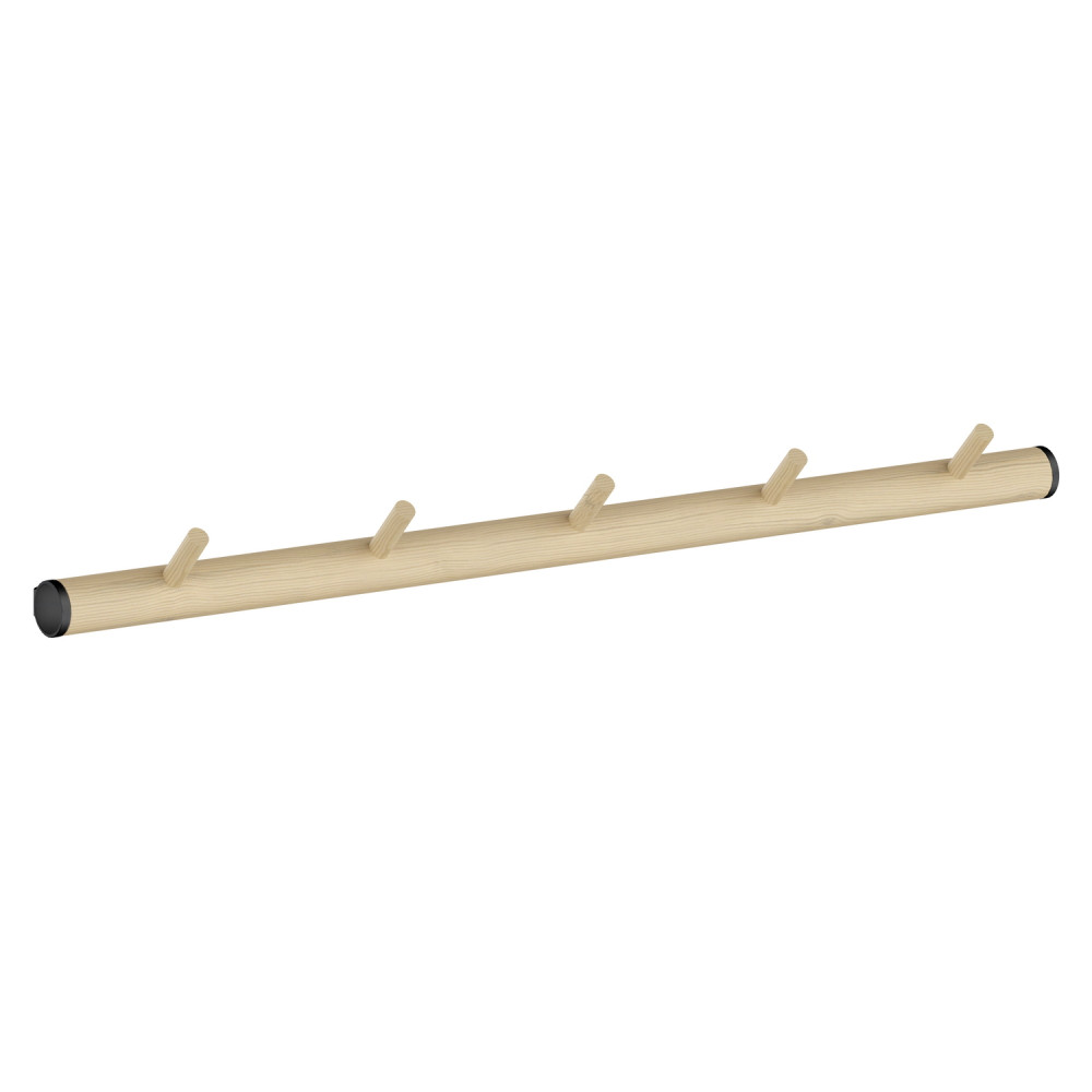 Smedbo Beslagsboden Beech and Black Five Hook Rack