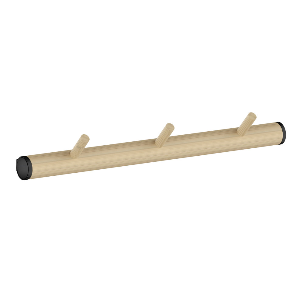 Smedbo Beslagsboden Beech and Black Triple Hook Rack