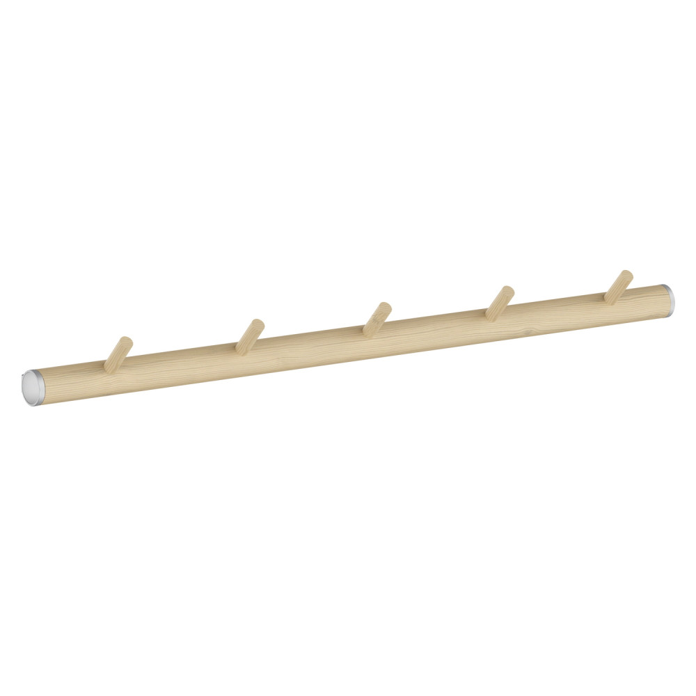 Smedbo Beslagsboden Beech and Grey Five Hook Rack