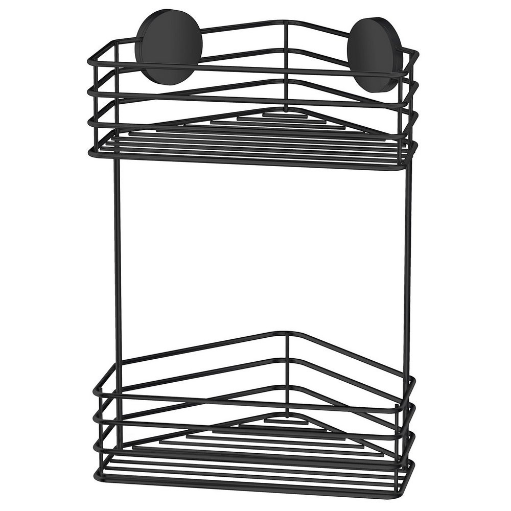Smedbo Beslagsboden Black Double Corner Shower Basket