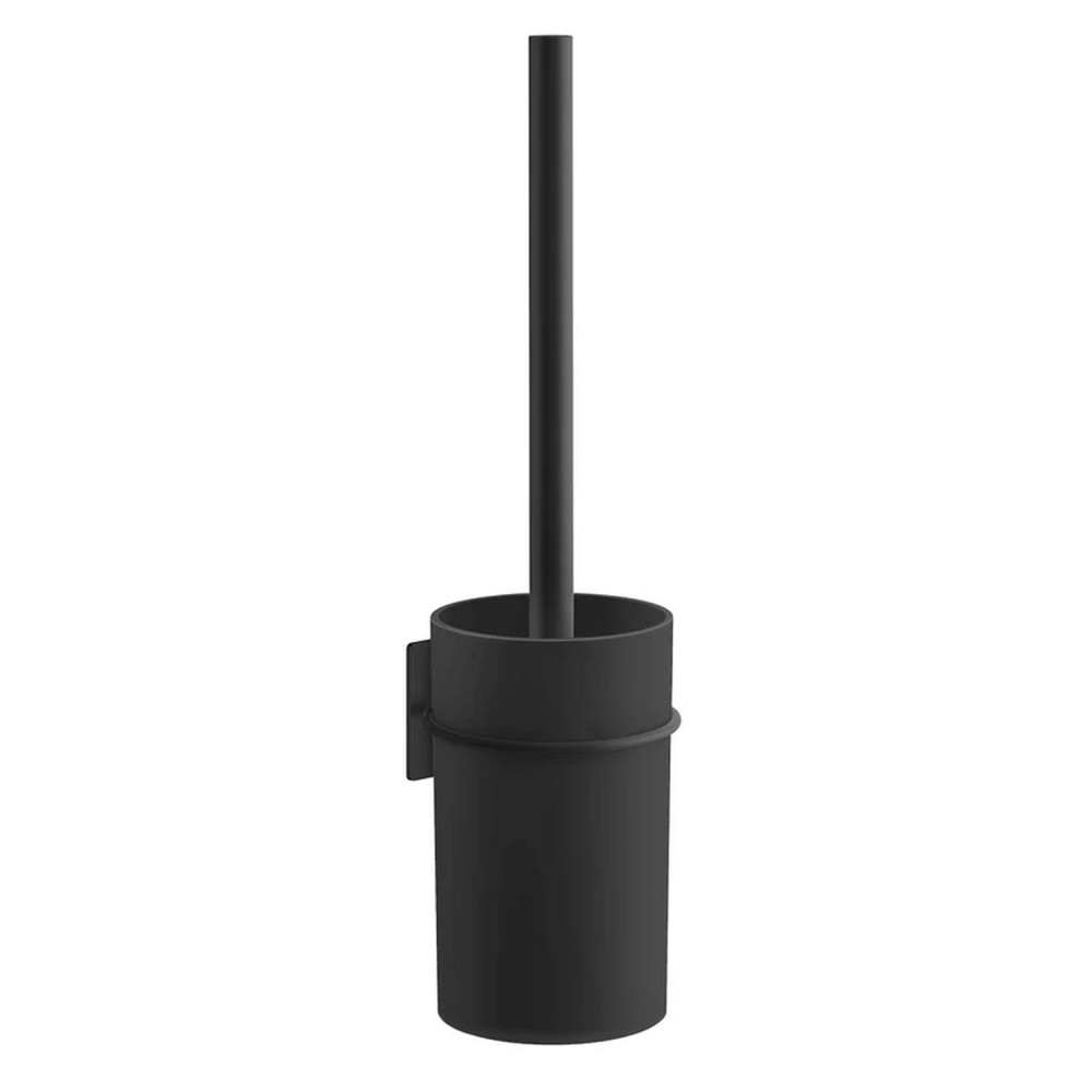 Smedbo Beslagsboden Black Self Adhesive Toilet Brush and Holder