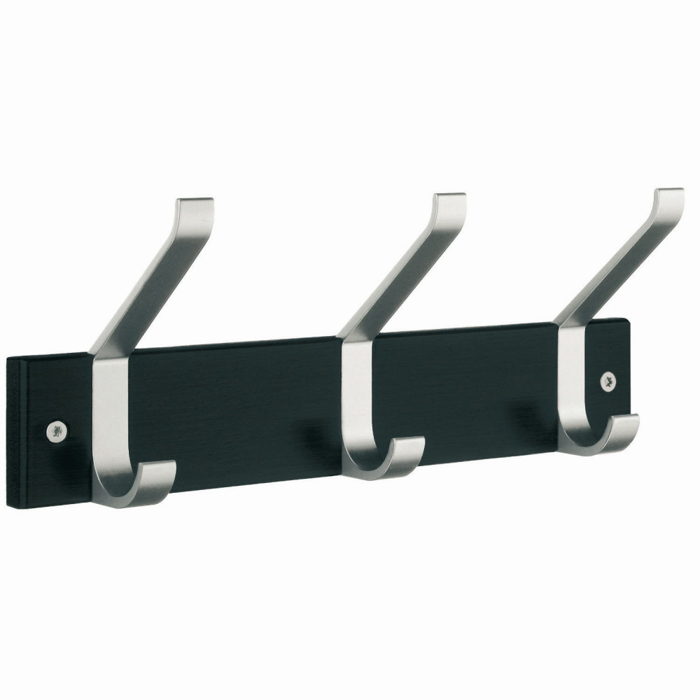 Smedbo Beslagsboden Black Triple Coat and Hat Rack