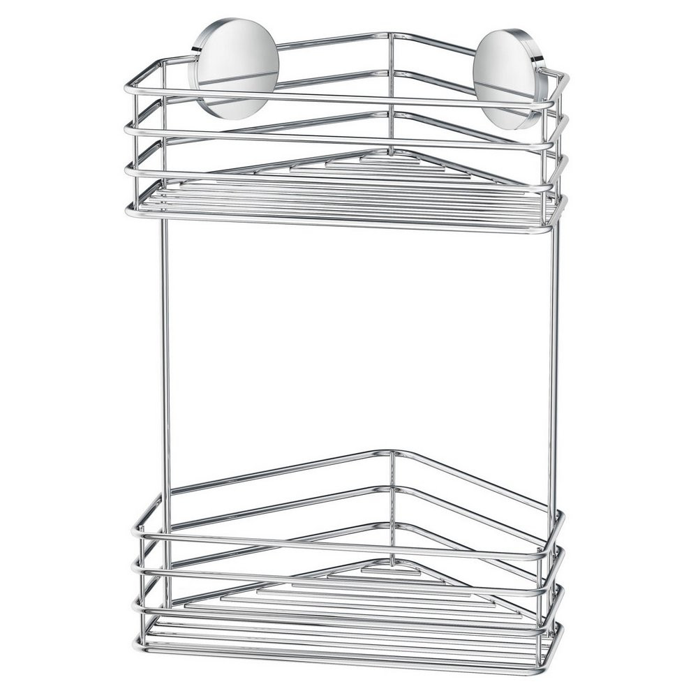 Smedbo Beslagsboden Chrome Double Corner Shower Basket