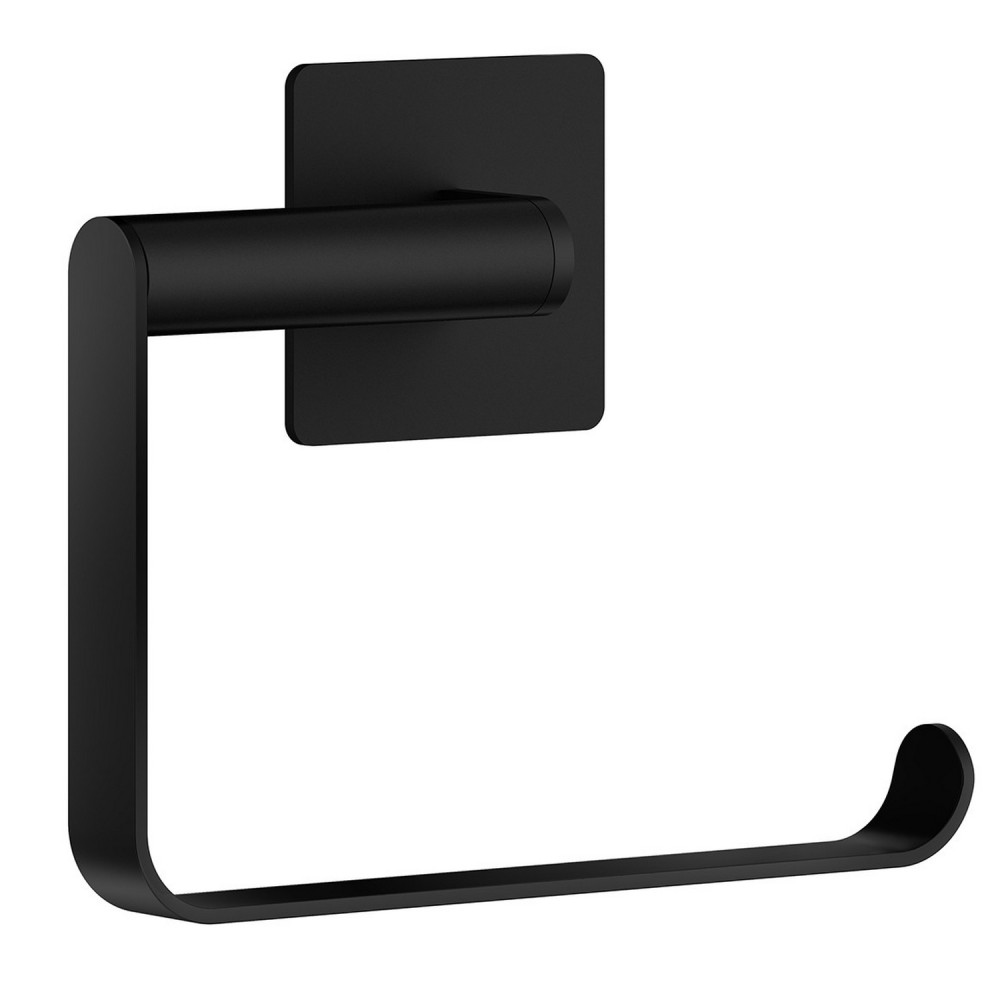 Smedbo Beslagsboden Cube Black Self Adhesive Toilet Roll Holder