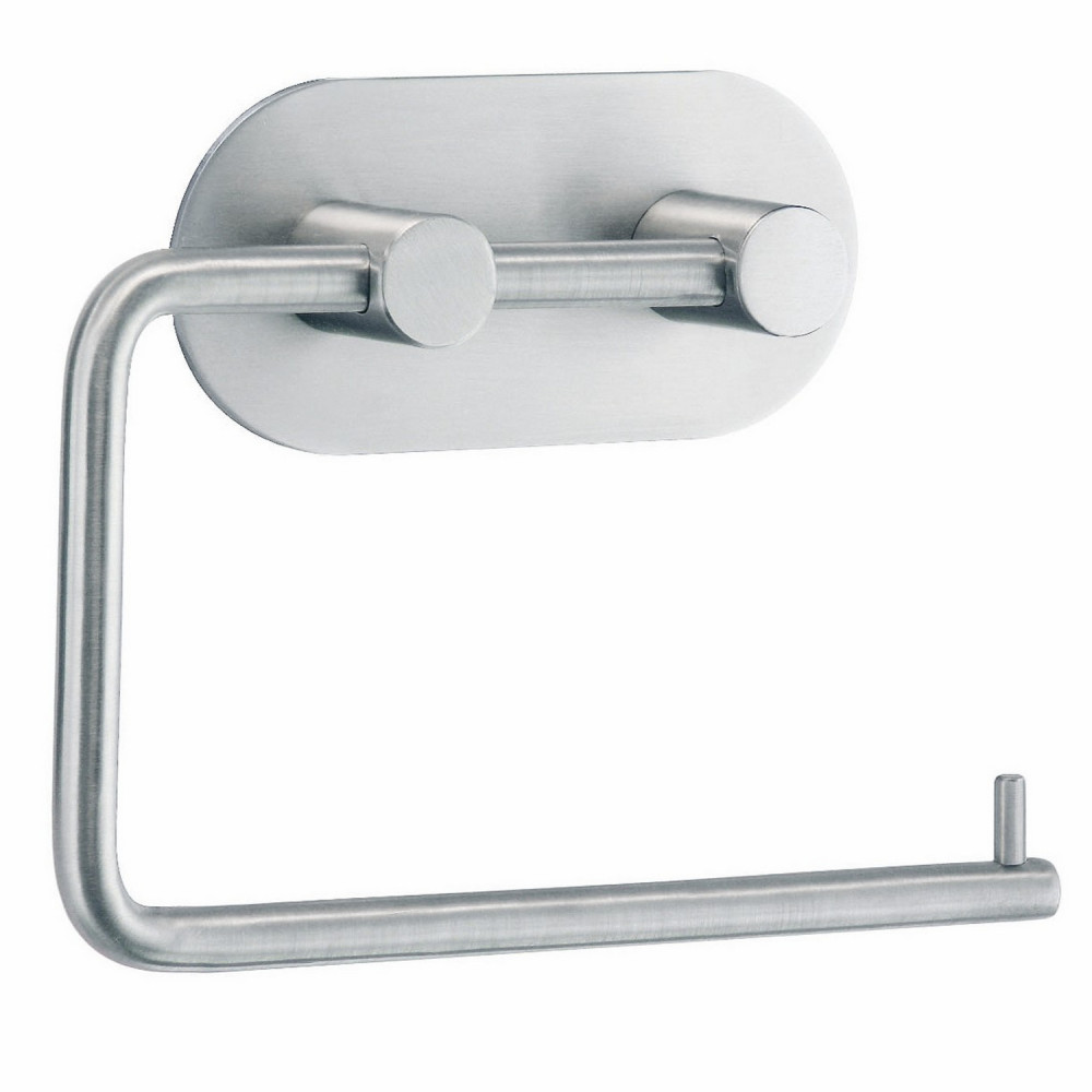 Smedbo Beslagsboden Design Round Self Adhesive Brushed Toilet Roll Holder