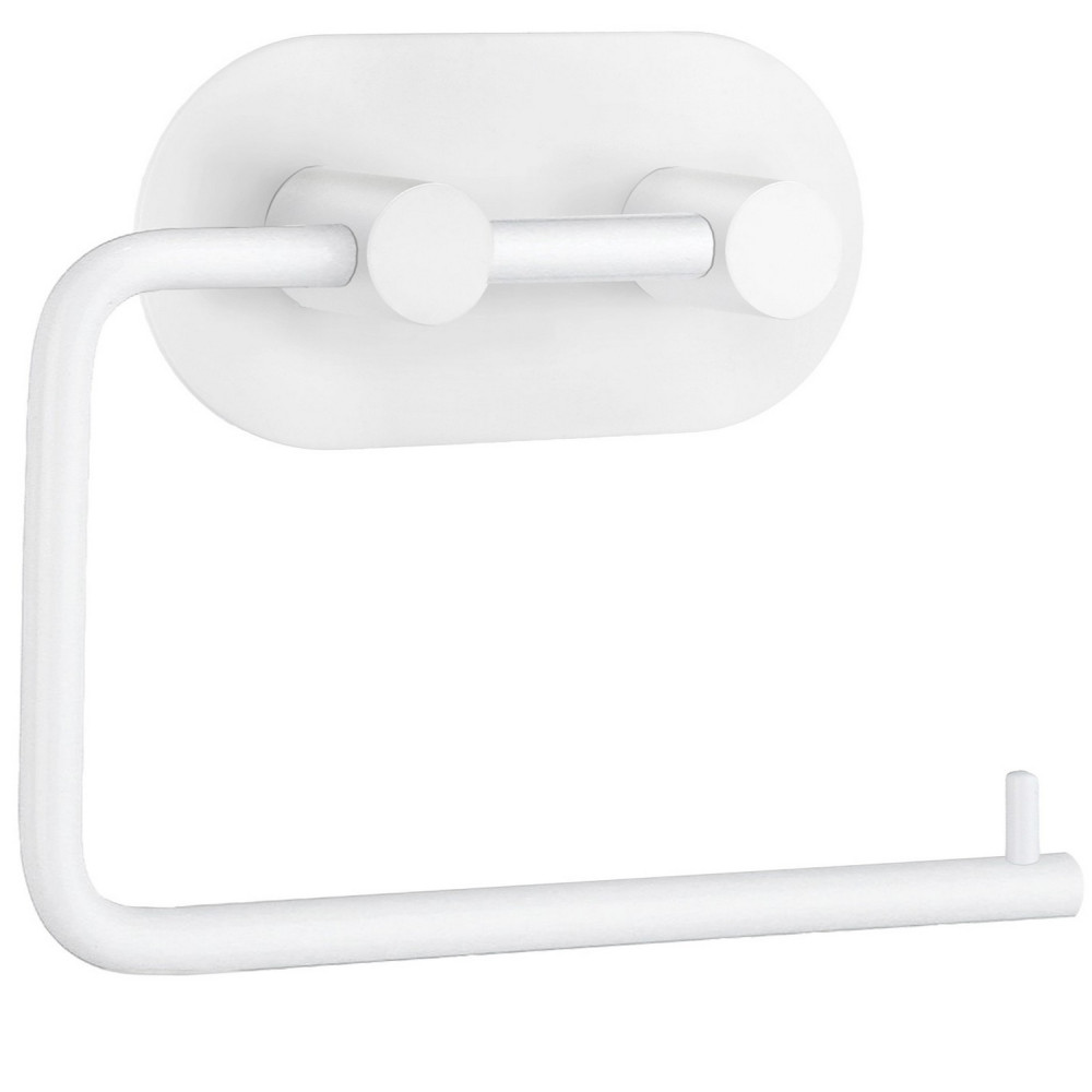 Smedbo Beslagsboden Design Round Self Adhesive White Toilet Roll Holder
