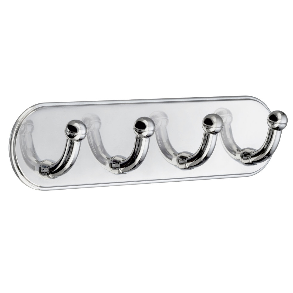 Smedbo Beslagsboden Design Self Adhesive Quadruple Hook in Chrome