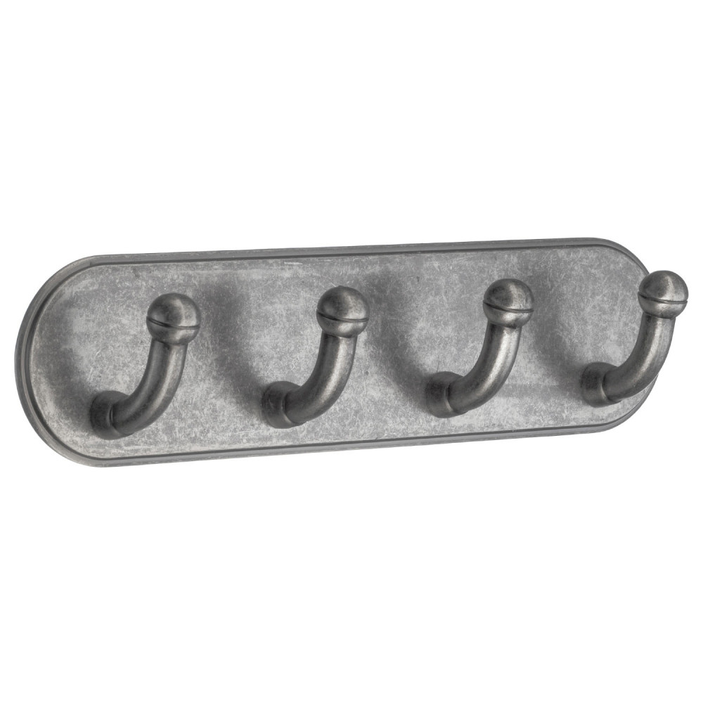 Smedbo Beslagsboden Design Self Adhesive Quadruple Hook in Pewter
