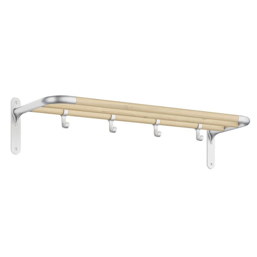 Smedbo Beslagsboden Hallway Hat and Shoe Rack in Grey and Beech
