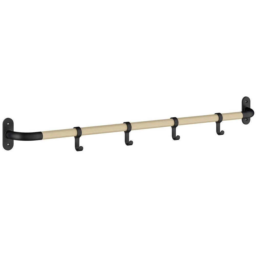 Smedbo Beslagsboden Hallway Hook Rack in Black and Beech