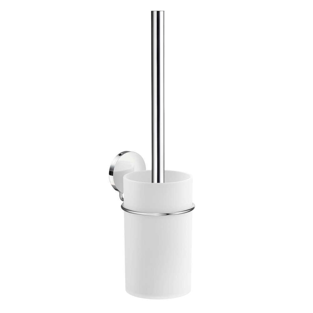 Smedbo Beslagsboden Puck Self Adhesive Chrome Toilet Brush and Holder