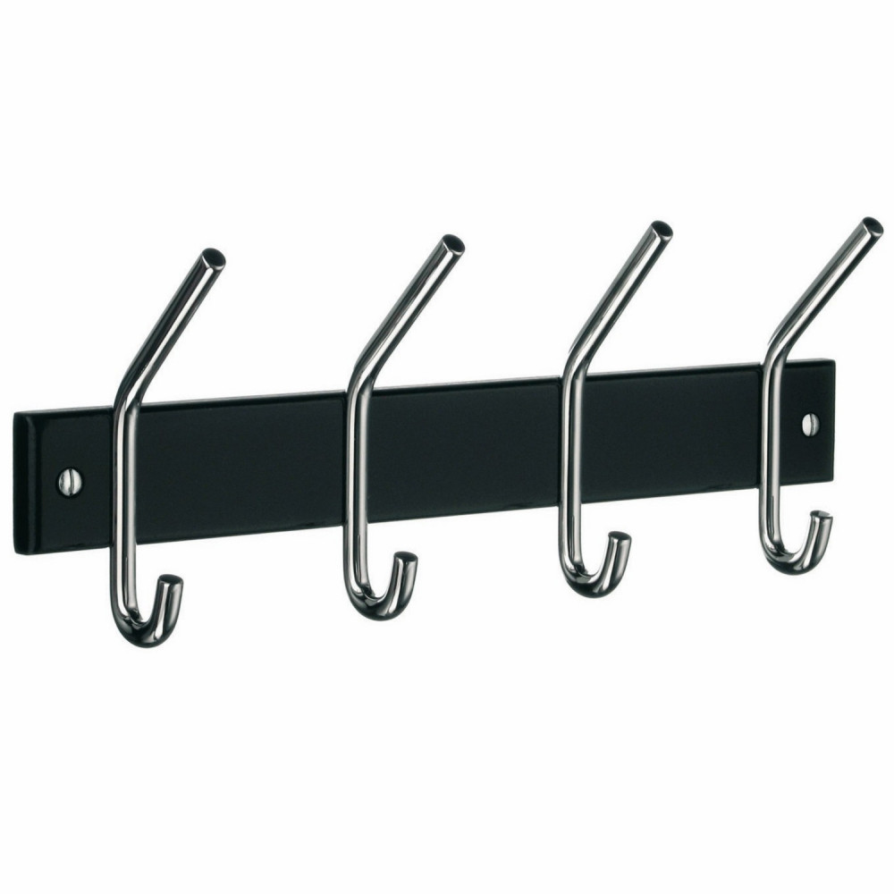Smedbo Beslagsboden Quadruple Black Coat and Hat Rack
