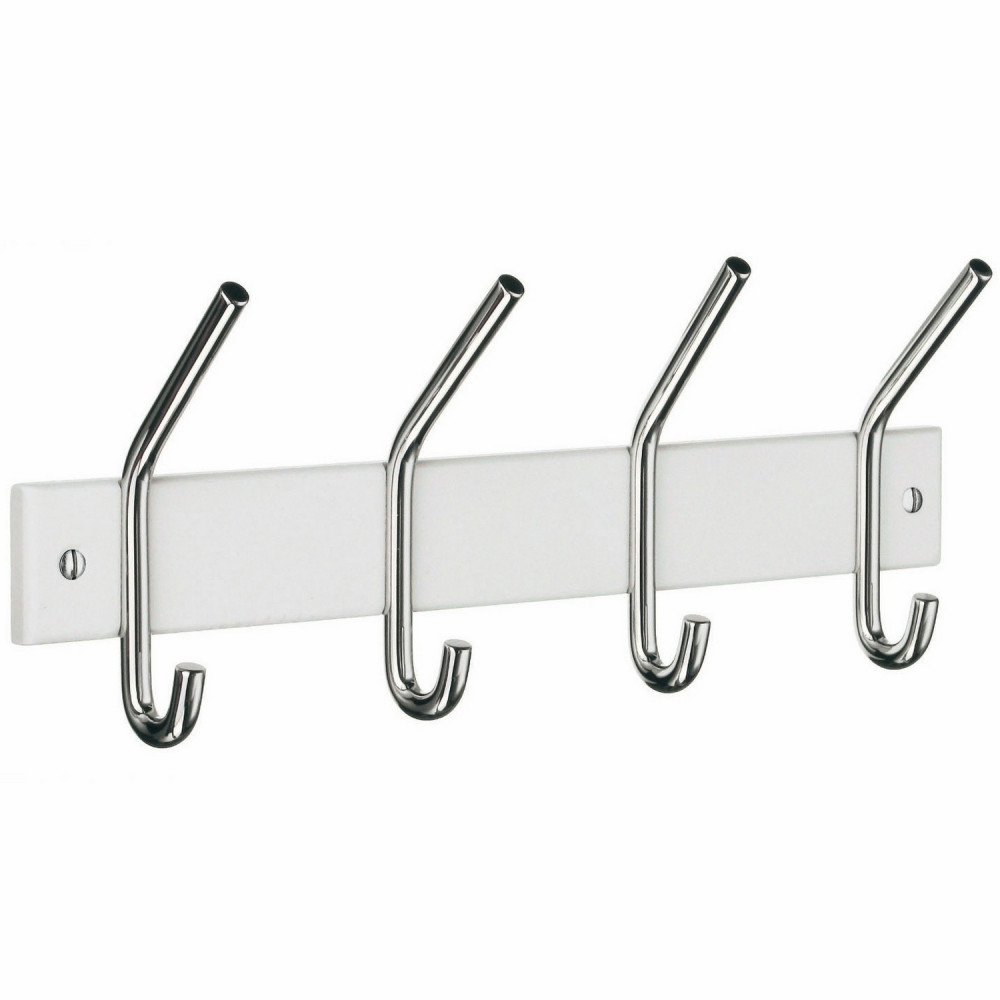 Smedbo Beslagsboden Quadruple White Coat and Hat Rack