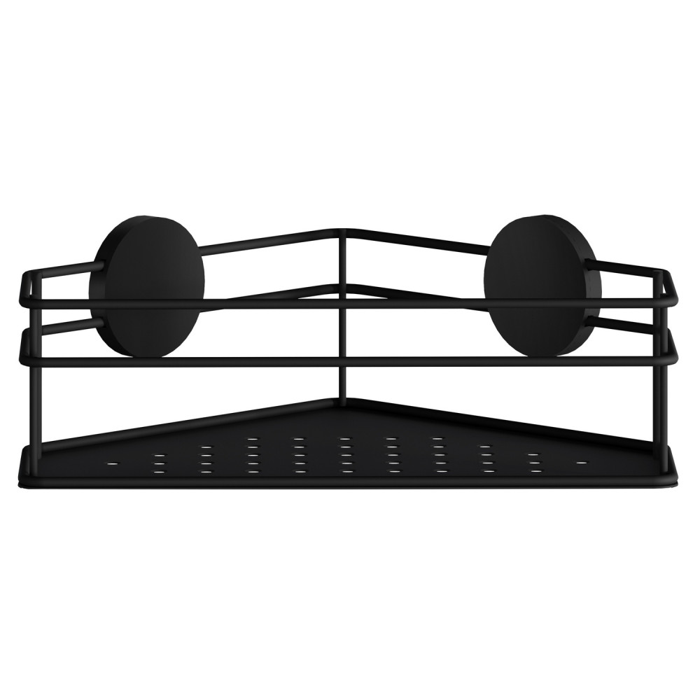 Smedbo Beslagsboden Self Adhesive Black Corner Shower Basket