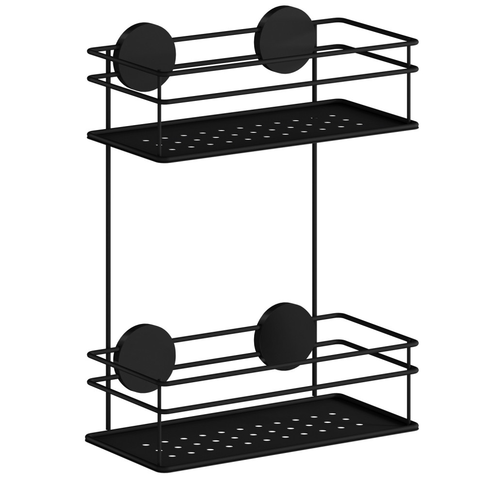 Smedbo Beslagsboden Self Adhesive Black Double Shower Basket