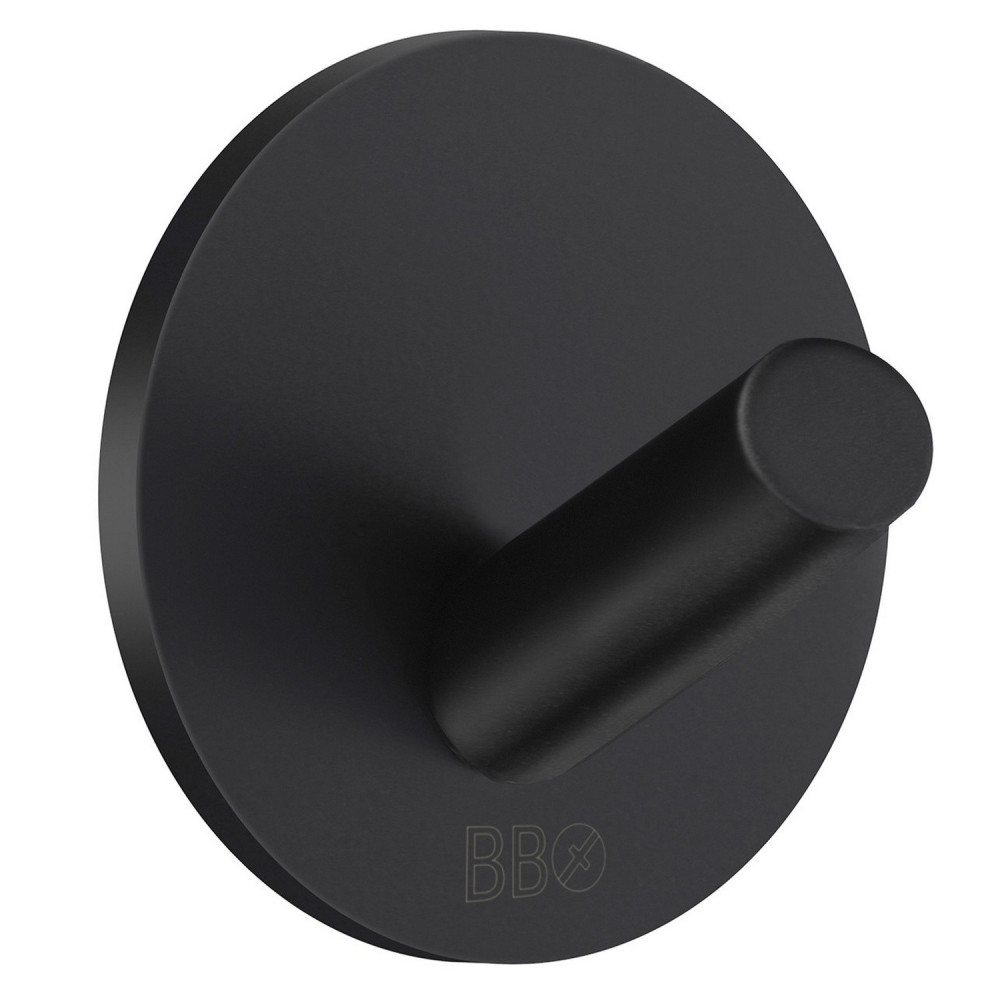 Smedbo Beslagsboden Self Adhesive Black Single Hooks Pack of Four