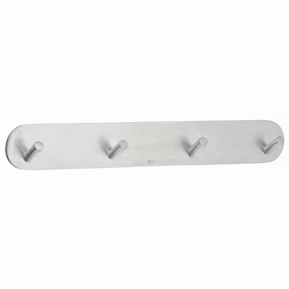Smedbo Beslagsboden Self Adhesive Brushed Quadruple Hook