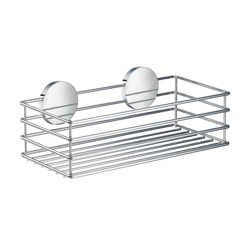 Smedbo Beslagsboden Self Adhesive Shower Basket in Chrome