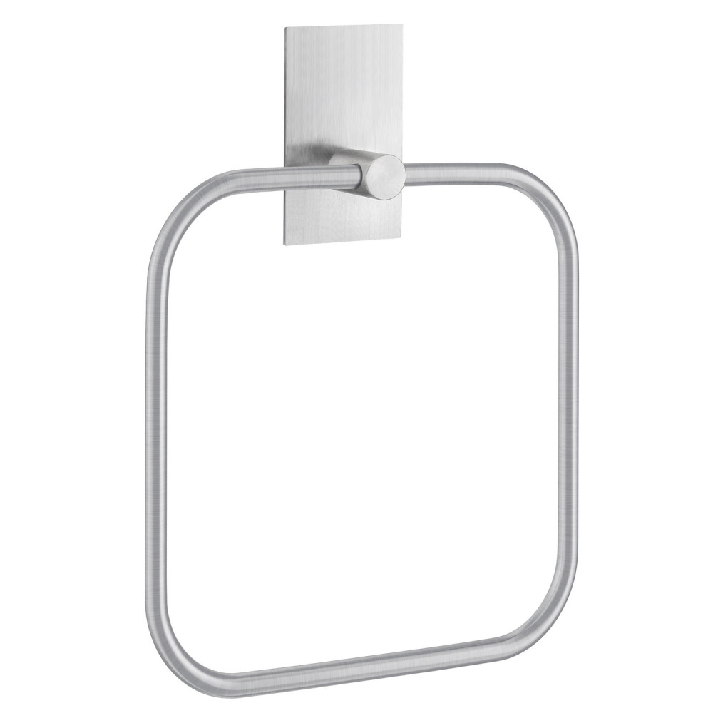 Smedbo Beslagsboden Self Adhesive Square Brushed Towel Ring