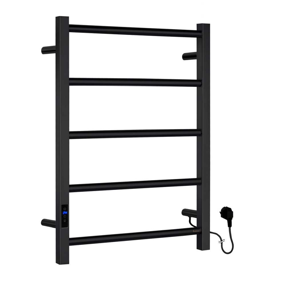 Smedbo Dry Black Compact 689 x 500mm Stainless Steel Towel Warmer