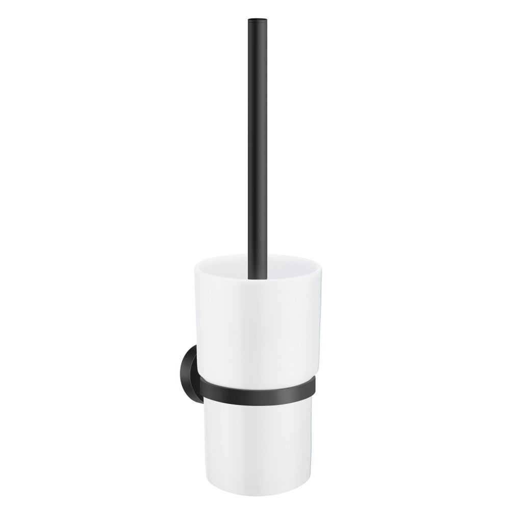 Smedbo Home Black Toilet Brush and Holder