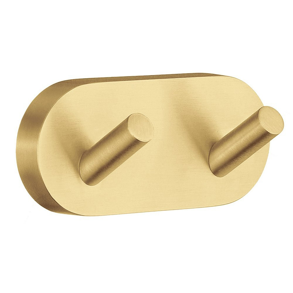 Smedbo Home Brushed Brass Double Robe Hook