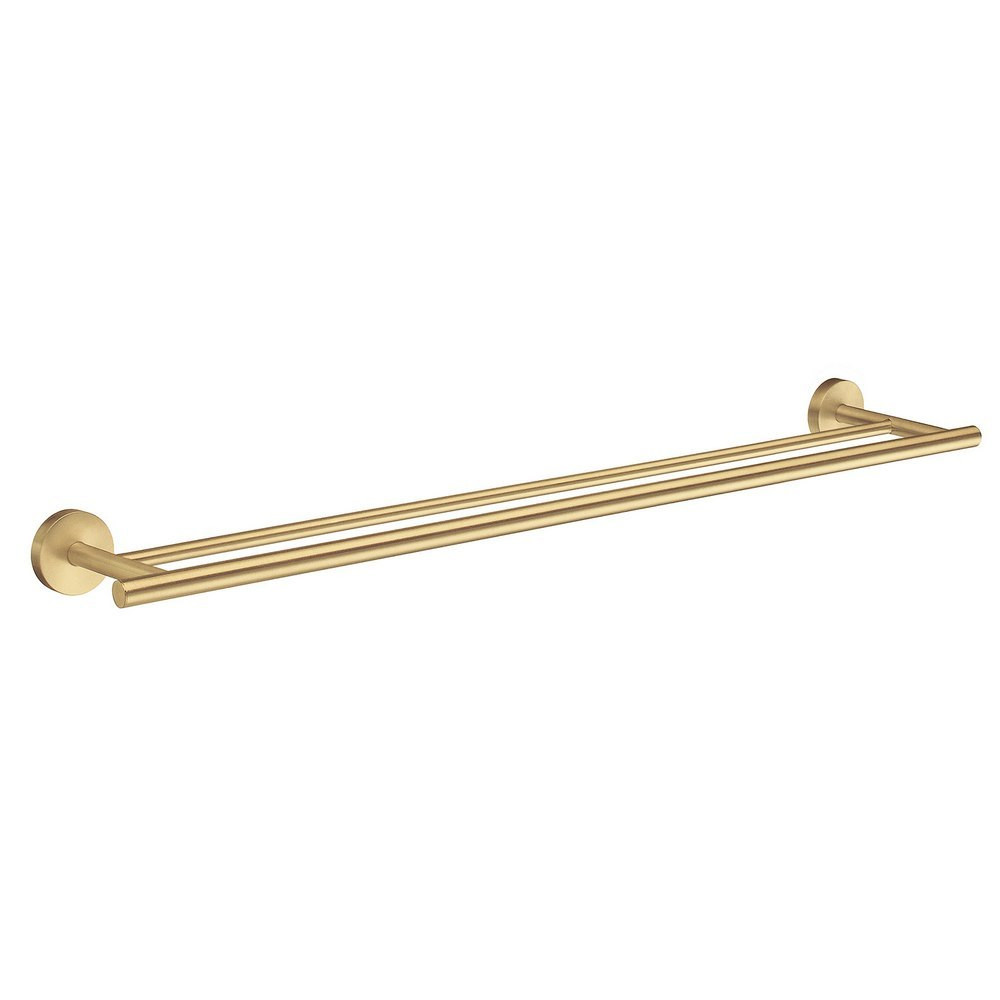 Smedbo Home Brushed Brass Double Towel Rail (1)
